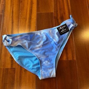 New NWT Breaking Waves Blue Tie-Dye Swimwear Bikini Bottom Swim Girls Kids Sz 16